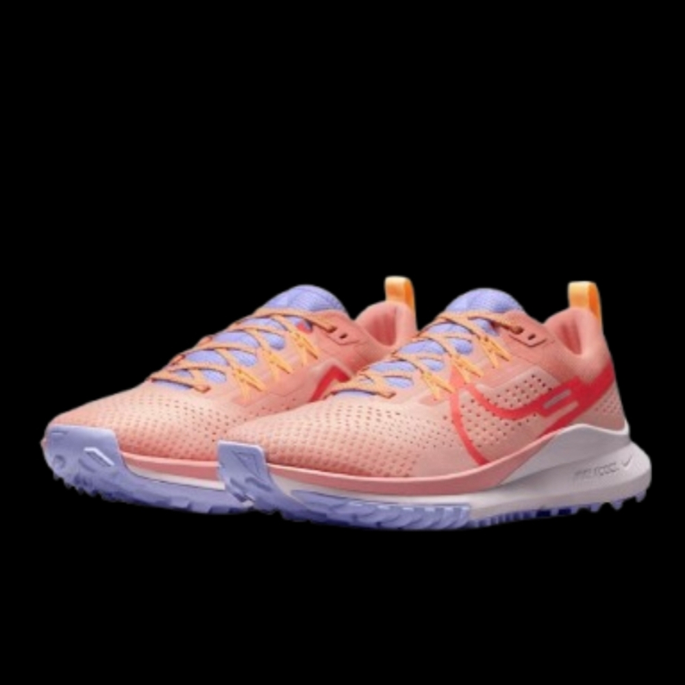 Nike React Pegasus Trail 4 Womens SZ 7.5 Arctic Orange Purple Pulse Magic Ember